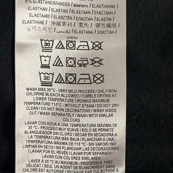 Guess Black Velour Zip Up Sweatshirt   Girls Size 10 - Picture 4 of 4